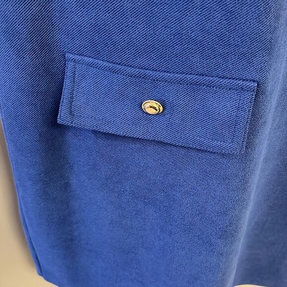 Zara Women’s Short Sleeve Pullover Blue Mini Dress w/ Faux Pockets- Size Large - Picture 4 of 10